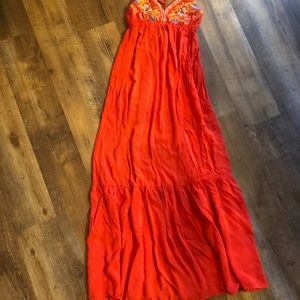 Embroidered maxi dress